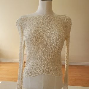 BEBE crochet long sleeve